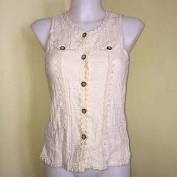 Nazca Button Down Top Size Small - Picture 1 of 5